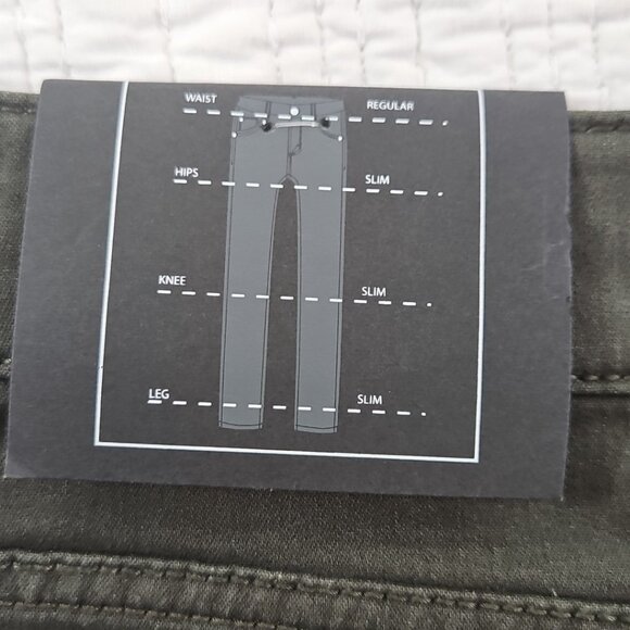 Vintage Genes Black Jeans Men's 36x32 Green French Terry Denim Stretch NWT NEW - Picture 13 of 16